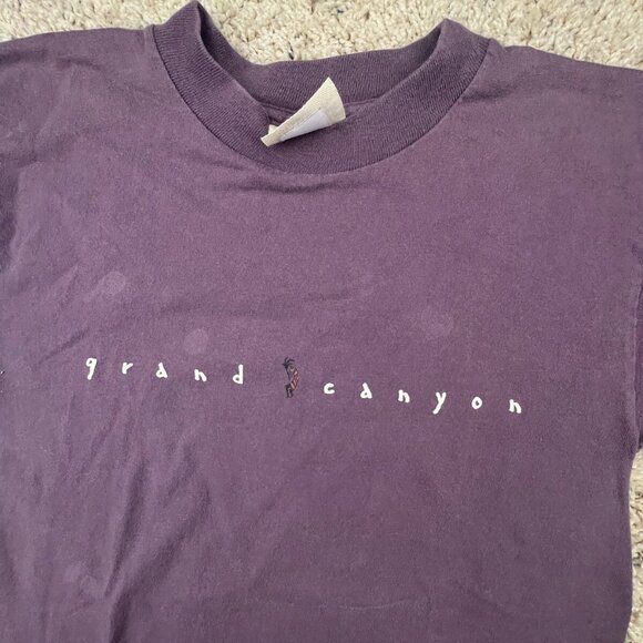 VTG 90s Grand Canyon Tee Shirt Fred Harvey USA Made Small Purple Short Sleeve - Picture 5 of 12